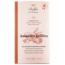 Dolfin hořká čokoláda s praženými mandlemi 70g