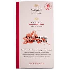 Dolfin Hořká čokoláda s brusinkami a praženými semínky 70g