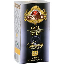 Basilur Černý čaj Earl Grey nepřebal 25sáčků