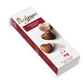 Belgian Hearts Mléčná čokoládová srdíčka 65g