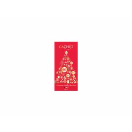 Cachet Belgická vánoční mléčná čokoláda 100g (červená)