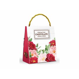 Italské pralinky v tašce červené květiny 200g
