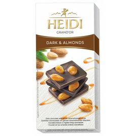 Heidi Dark Almonds Hořká čokoláda s mandlemi 100g