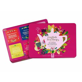 ETS Dárková růžová plechová kazeta čajů 36 sáčků