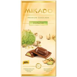 Mikado Mléčná čokoláda plněná pistáciovou náplní 100g