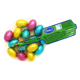 Only Malá čokoládová vajíčka v síťce jednobarevná 100g