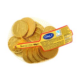 Only Čokoládové zlaté mince síťka 100g