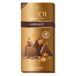 Heidi Caramel Nuts Mléčná čokoláda s karamelizovanými oříšky 80g