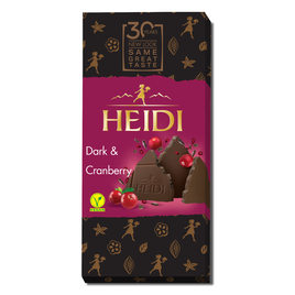 Heidi Dark hořká čokoláda s brusinkami 80g