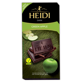 Heidi dark green apple Hořká čokoláda s jablkem 80g