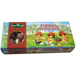 Miltonas Funny Mushrooms Hříbečky mini karamelové 60g