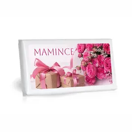 Mamince hořká čokoláda 100g (růžové květy)