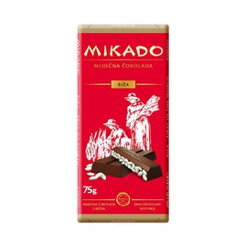 Mikado Mléčná čokoláda s rýží 75g