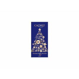 Cachet Vánoční belgická mléčná čokoláda 100g (modrá)