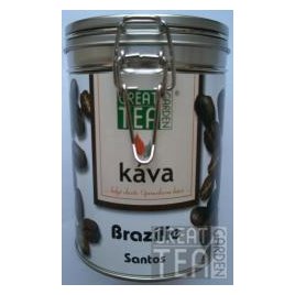 Zrnková káva Brazílie Santos v dóze s hermetickým uzávěrem 200g