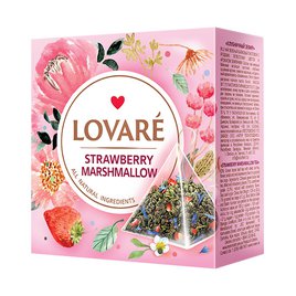 Lovaré Zelený čaj Strawberry Marshmaloow 15 pyramidek