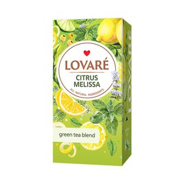 Lovaré Zelený čaj Citrus Melissa 24 sáčků