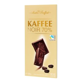Maitre Truffout Víceprocentní hořká čokoláda 70% s kávou 100g
