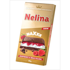 Čokoláda Nelina Maxxx malina 85g