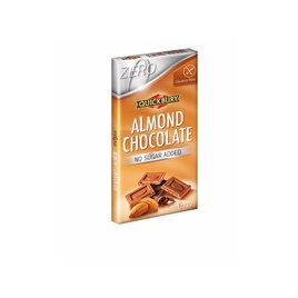 Quickbury Mléčná čokoláda s mandlemi  bez cukru slazená maltitolem 75g