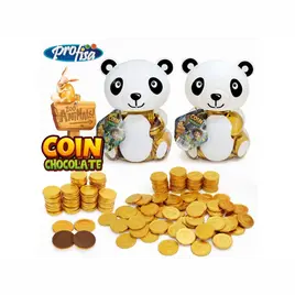 Panda čokoládové mince 2,4g 100ks