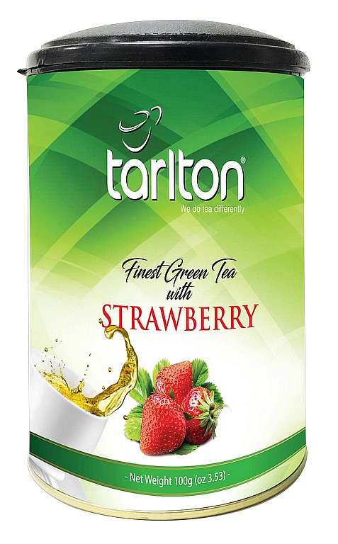 Чай tarlton зелен,ср/л ар.клубники 100г карт/банка (4798810000063)