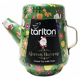 Tarlton Glorious Harmony Zelený čaj v dekorační vánoční konvičce 100g