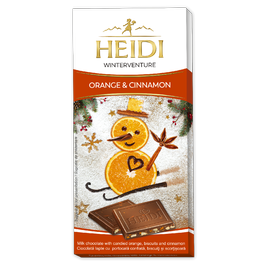 Heidi Vánoční čokoláda s pomerančem, sušenkou a skořicí 90g