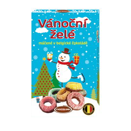 Chocoland Vánoční kolekce želé máčené v Belgické čokoládě 235g